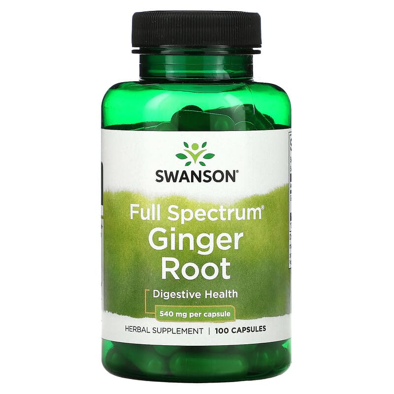 Swanson Spectrum Ginger Root 540 mg 100 Capsules 87614015354