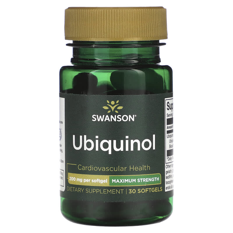 Swanson Ubiquinol Maximum Strength 200 mg 30 Softgels 87614024608