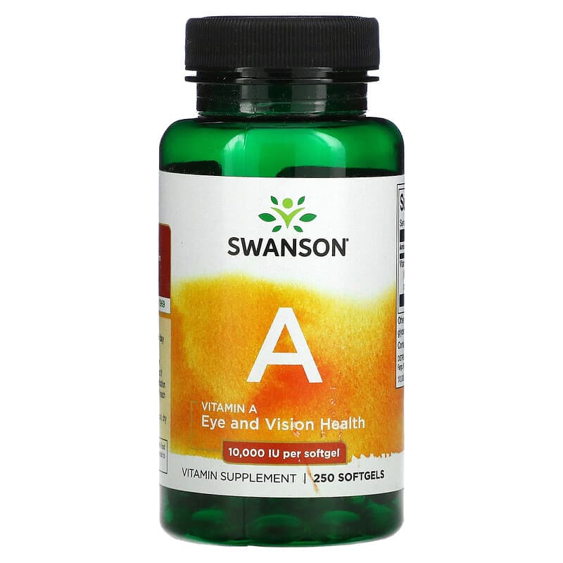 Swanson Vitamin A 10,000 IU 250 Softgels 87614010014