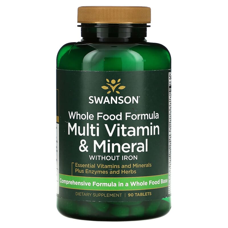 Swanson Whole Food Formula Multi Vitamin & Mineral 90 Tablets 87614021522