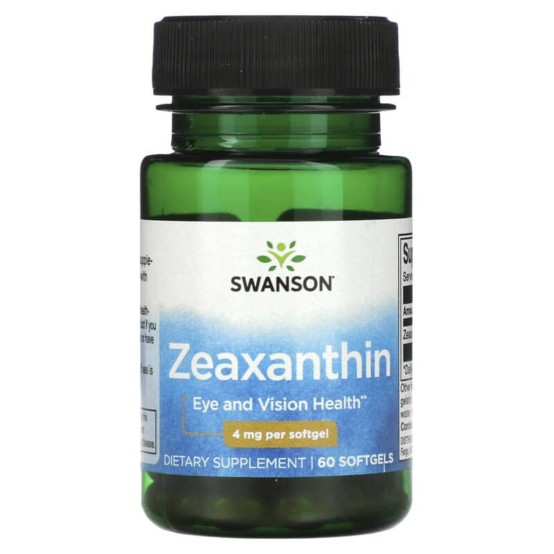Swanson Zeaxanthin 4 mg 60 Softgels 87614022543