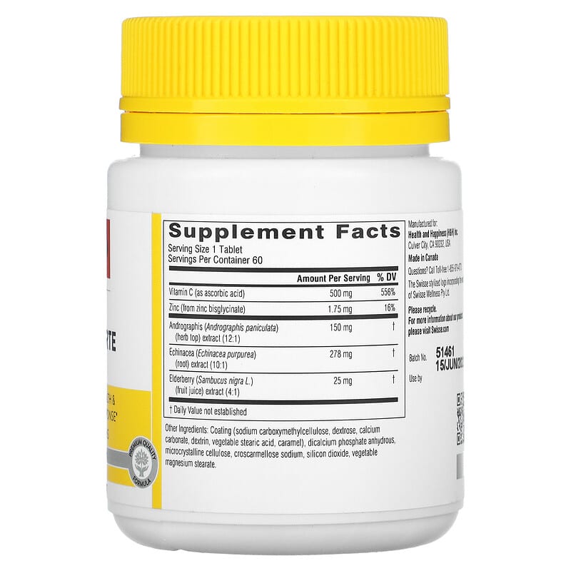 Swisse, Ultiboost, Immune Forte, 60 Tablets 850000148031
