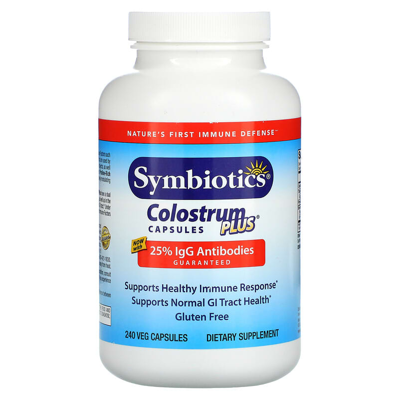 Symbiotics Colostrum Plus 240 Veg Capsules 647303040182