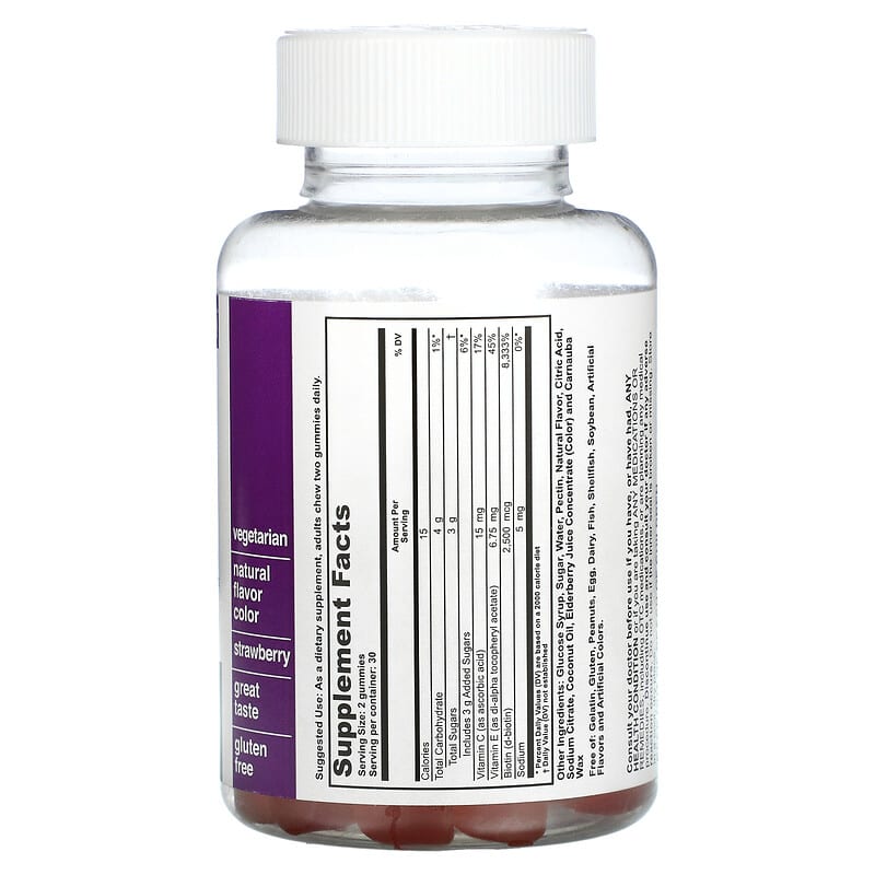 T-RQ, Adult Gummy, Hair, Skin & Nails, Strawberry, 60 Gummies 835776001100