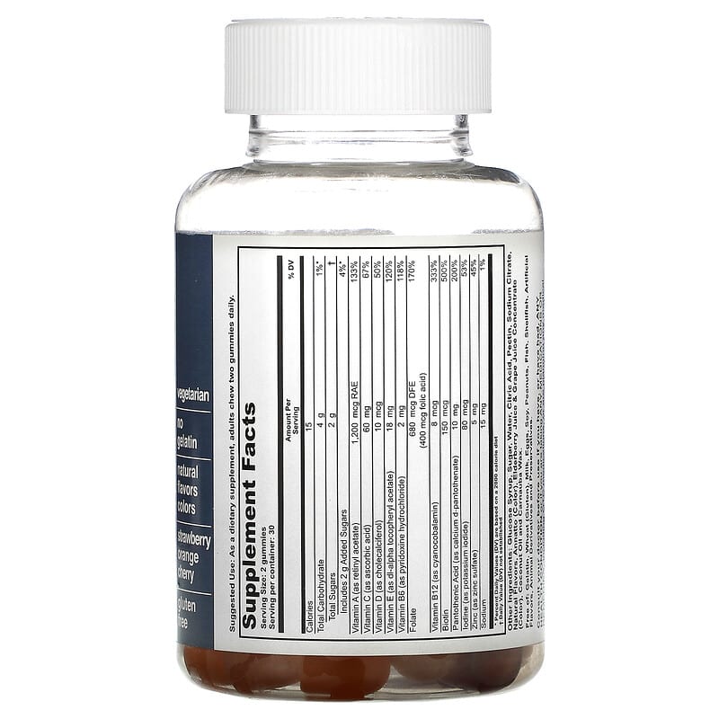 T-RQ, Adult Gummy, Multi-Vitamin, Complete, Strawberry Orange Cherry, 60 Gummies 835776001049