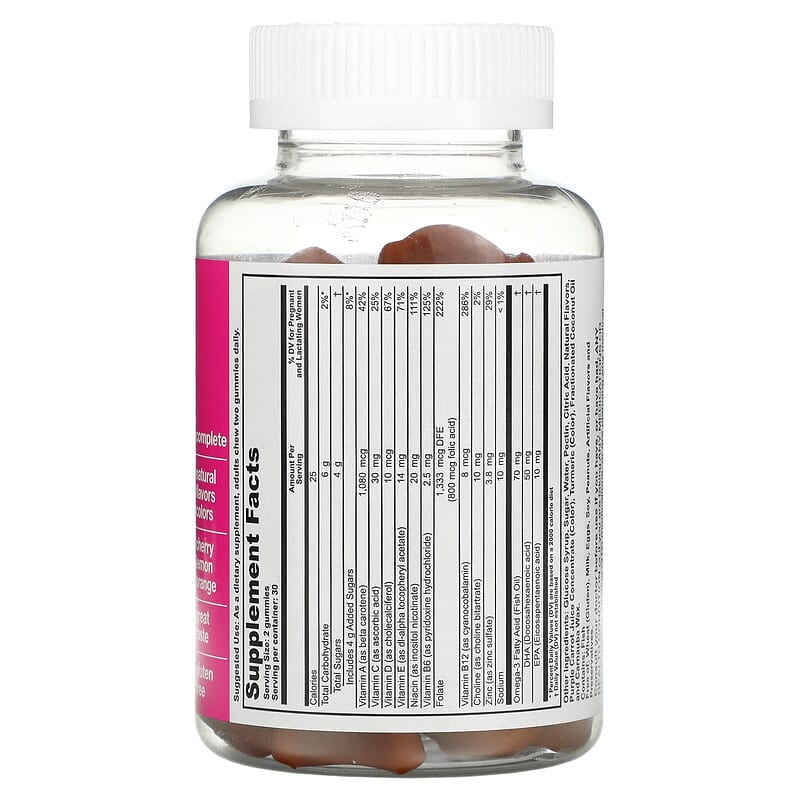 T-RQ, Adult Gummy, Prenatal Multivitamin & Mineral, Cherry Lemon Orange, 60 Gummies 835776001810