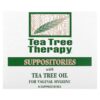 Tea Tree Therapy Suppositories with Tea Tree Oil for Vaginal Hygiene 6 Suppositories 637792606068