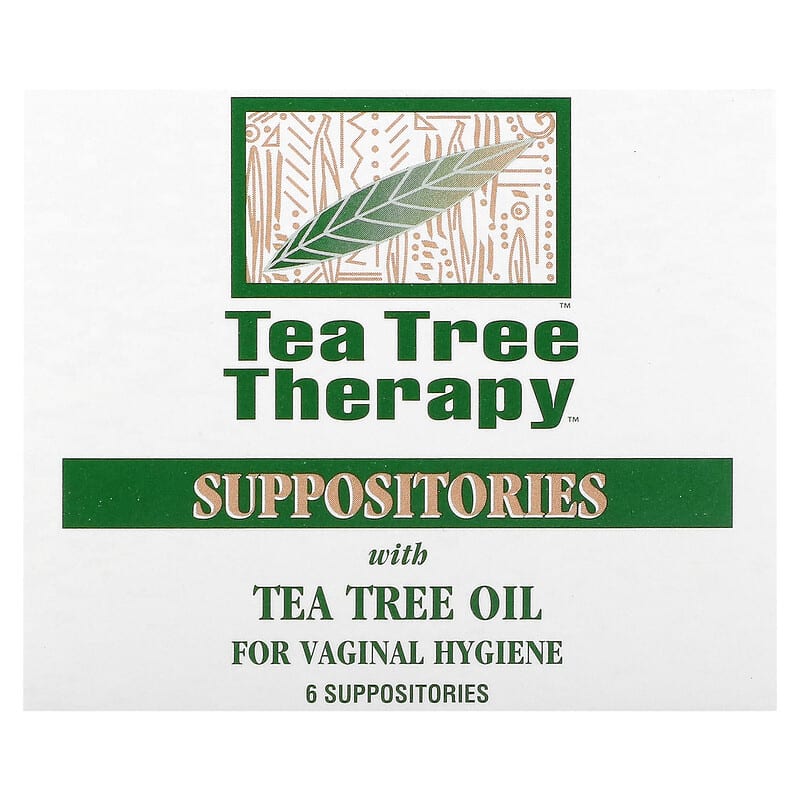 Tea Tree Therapy Suppositories with Tea Tree Oil for Vaginal Hygiene 6 Suppositories 637792606068