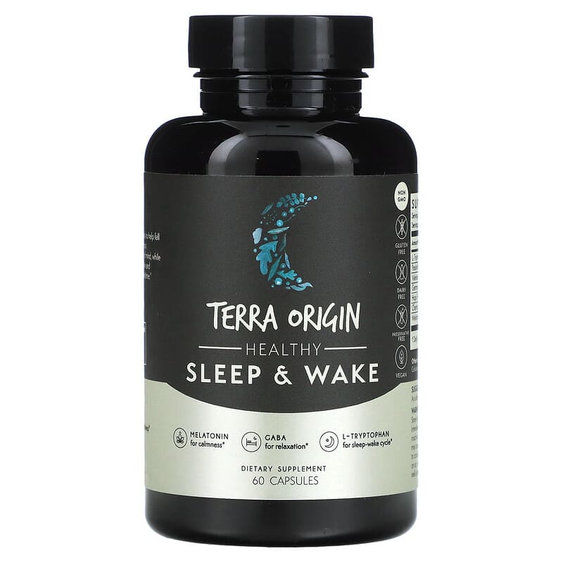 Terra Origin Healthy Sleep & Wake 60 Capsules 857668007045