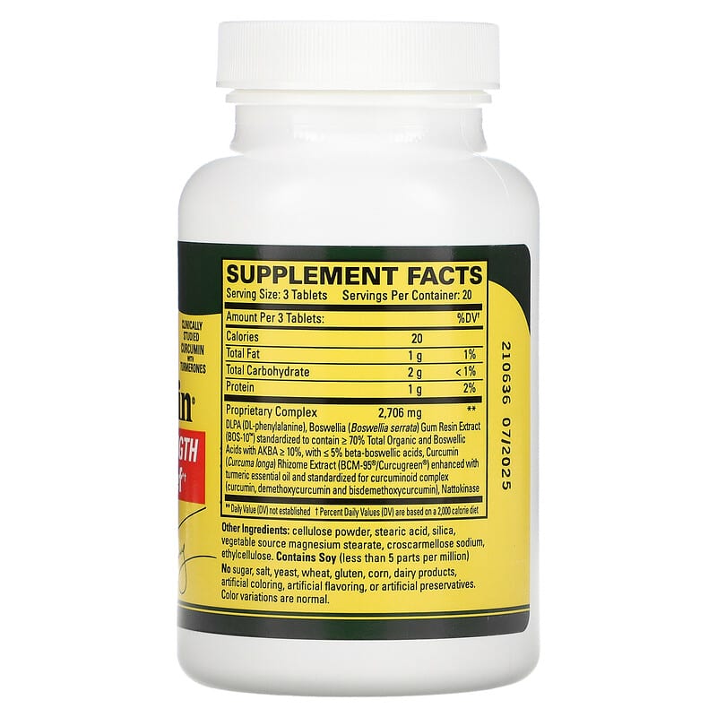 Terry Naturally, Curamin, Extra Strength Pain Relief, 60 Tablets 367703112066