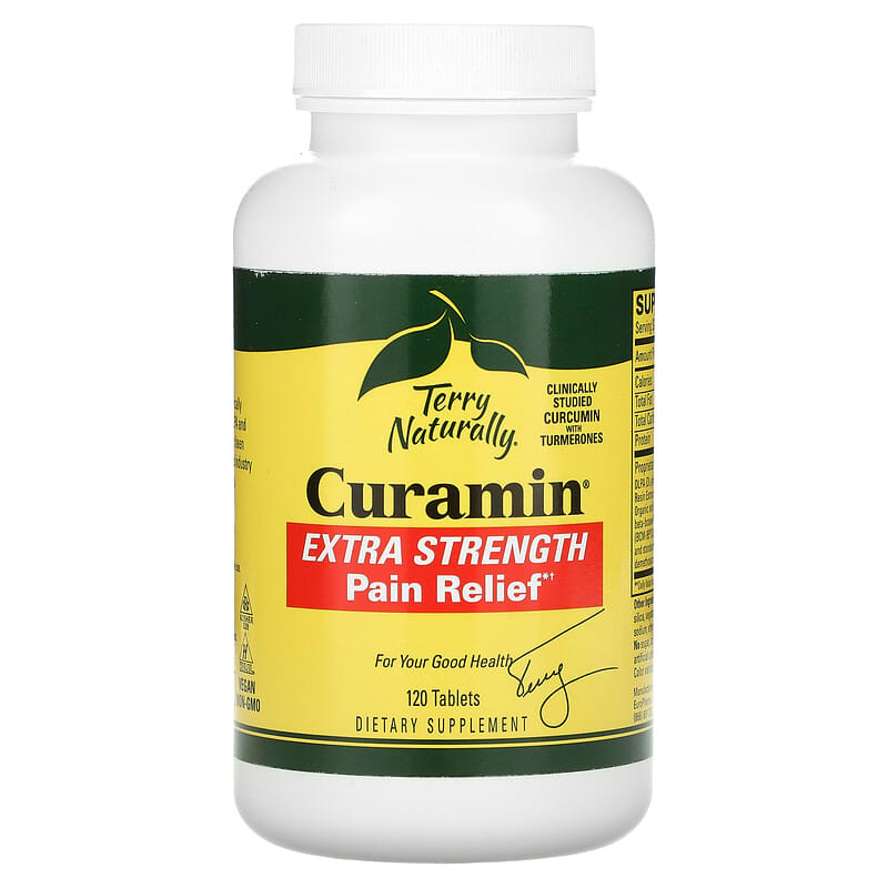 Terry Naturally, Curamin, Pain Relief, Extra Strength , 120 Tablets 367703112028
