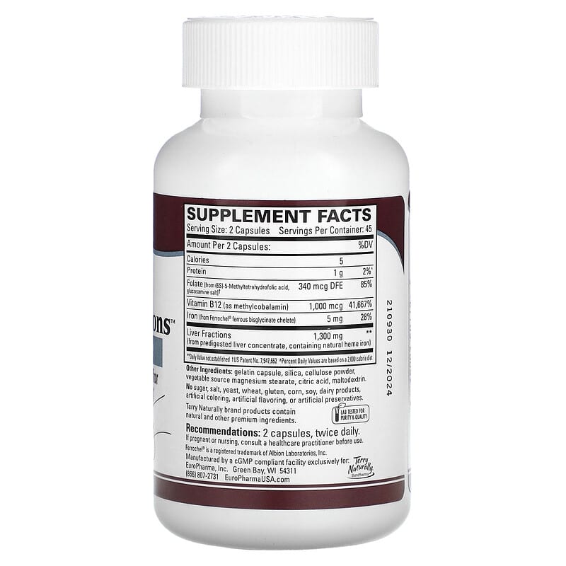 Terry Naturally, Liver Fractions, 90 Capsules 367703200893