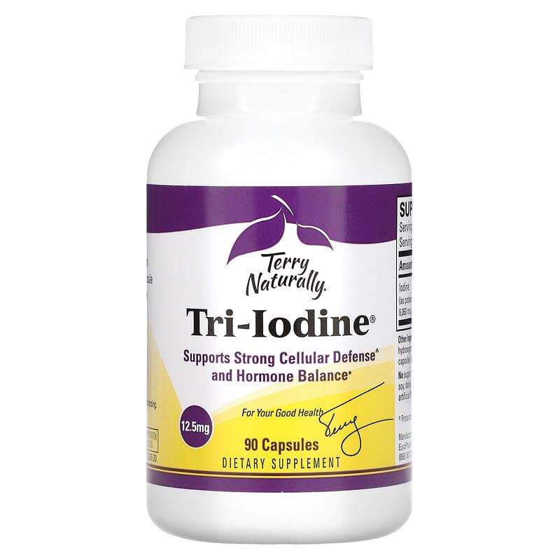 Terry Naturally, Tri-Iodine, 12.5 mg, 90 Capsules 367703182991