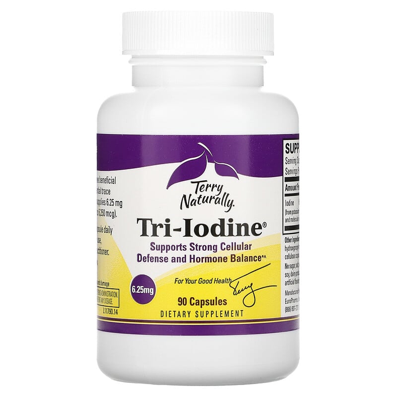 Terry Naturally, Tri-Iodine, 6.25 mg, 90 Capsules 367703117900