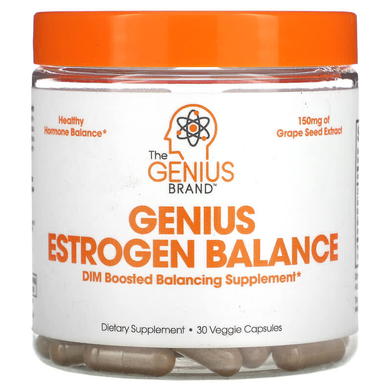 The Genius Brand Genius Estrogen Balance  30 Veggie Capsules 850098008064