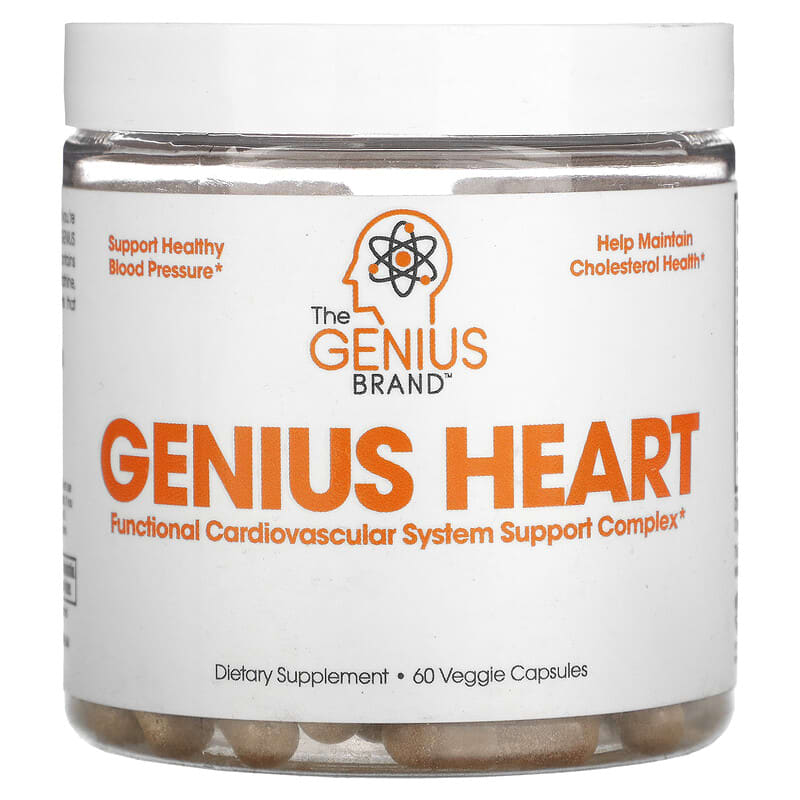 The Genius Brand Genius Heart  60 Veggie Capsules 850098008033