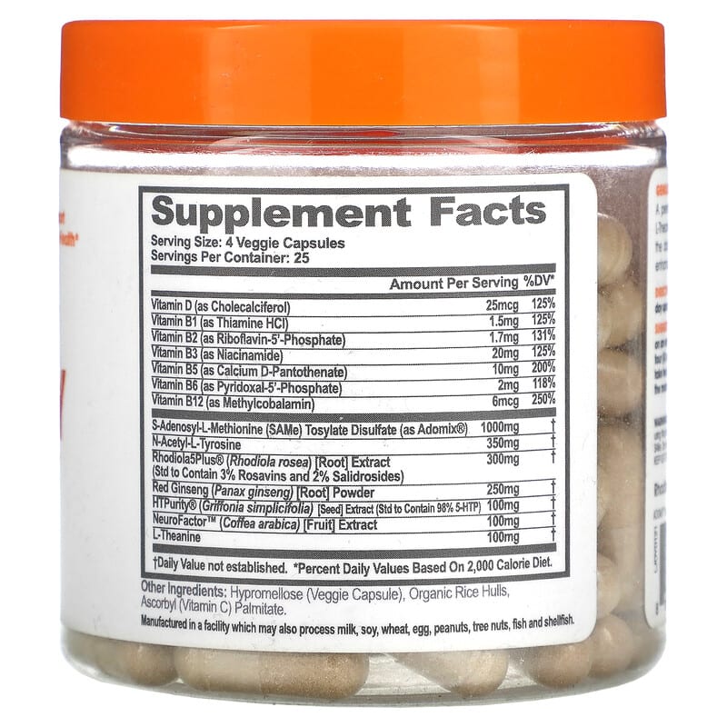 The Genius Brand, Genius Joy, 100 Veggie Capsules 868054000380