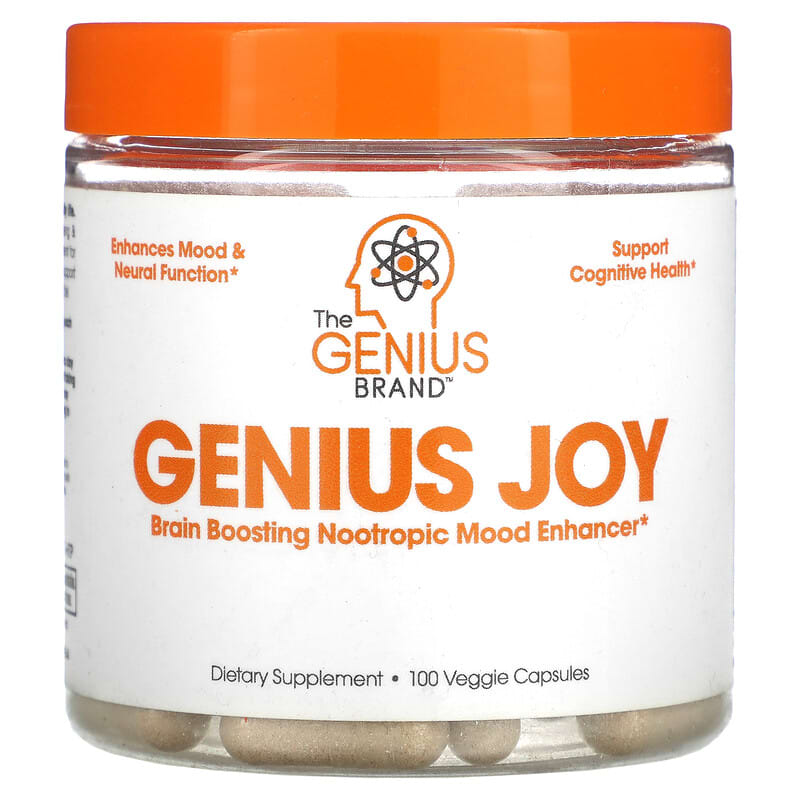 The Genius Brand Genius Joy 100 Veggie Capsules 868054000380