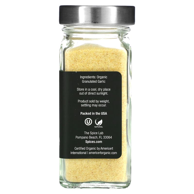 The Spice Lab, Organic Granulated Garlic, 2.6 oz (73 g) 846836004962
