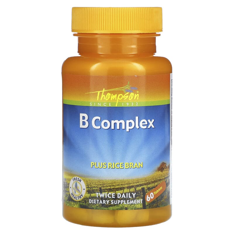 Thompson B Complex Plus Rice Bran 60 Tablets 31315195259
