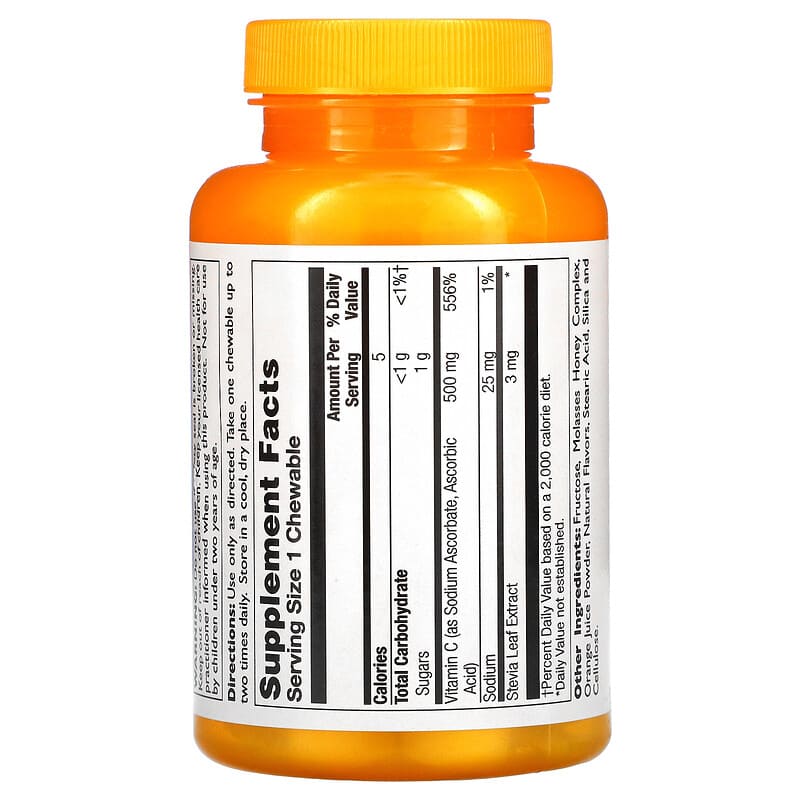 Thompson, C500 mg Chewable, Natural Orange Flavor, 60 Chewables 31315195853