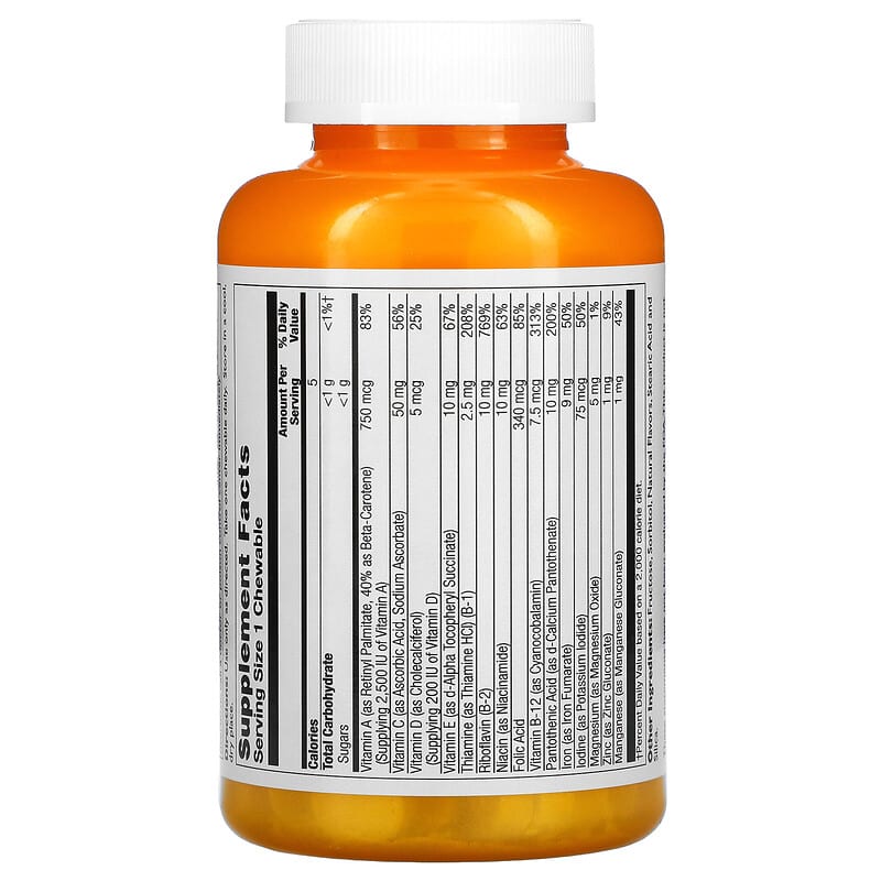 Thompson, Children's Chewable, Yummy Punch, 120 Chewables 31315191350