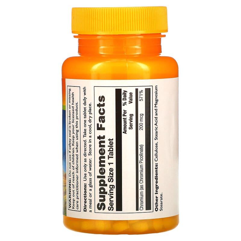 Thompson, Chromium Picolinate, 200 mcg, 60 Tablets 31315196409