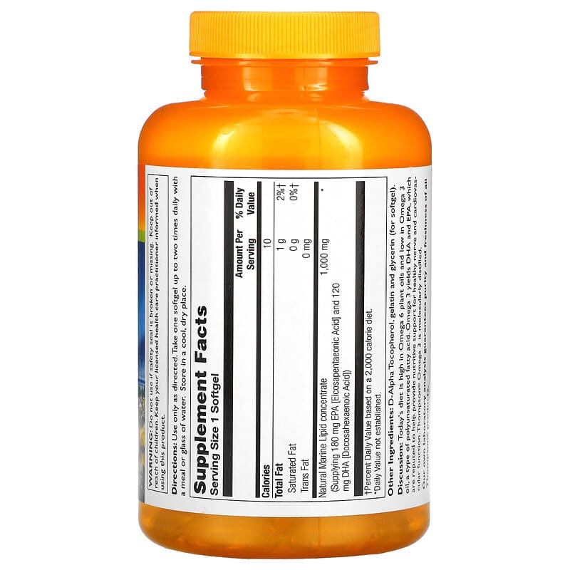 Thompson, Omega 3, 1000 mg, 100 Softgels 31315193200