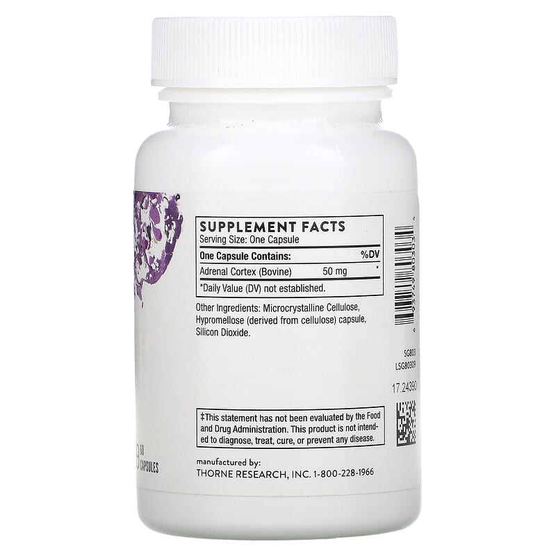 Thorne, Adrenal Cortex, 60 Capsules 693749803034