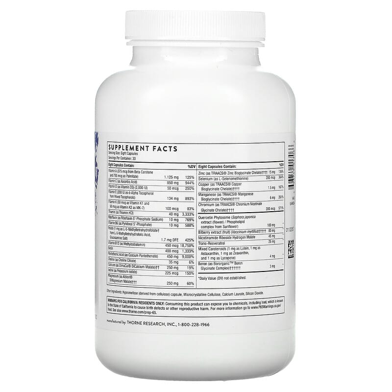 Thorne, Advanced Nutrients, 240 Capsules 693749017066