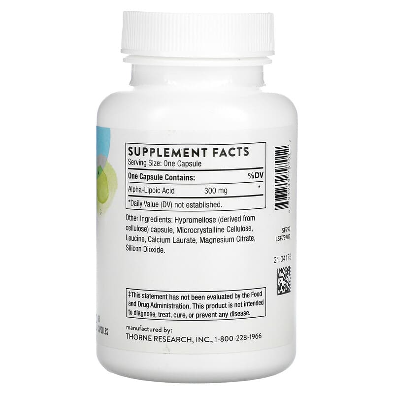 Thorne, Alpha-Lipoic Acid, 60 Capsules 693749797012
