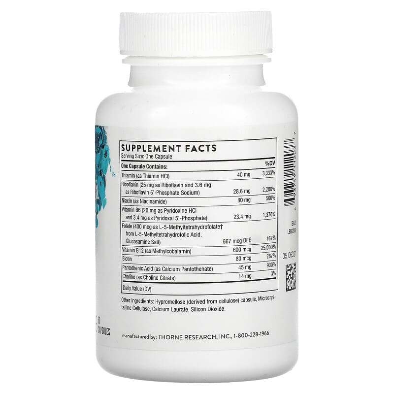 Thorne, B-Complex #12, 60 Capsules 693749112037
