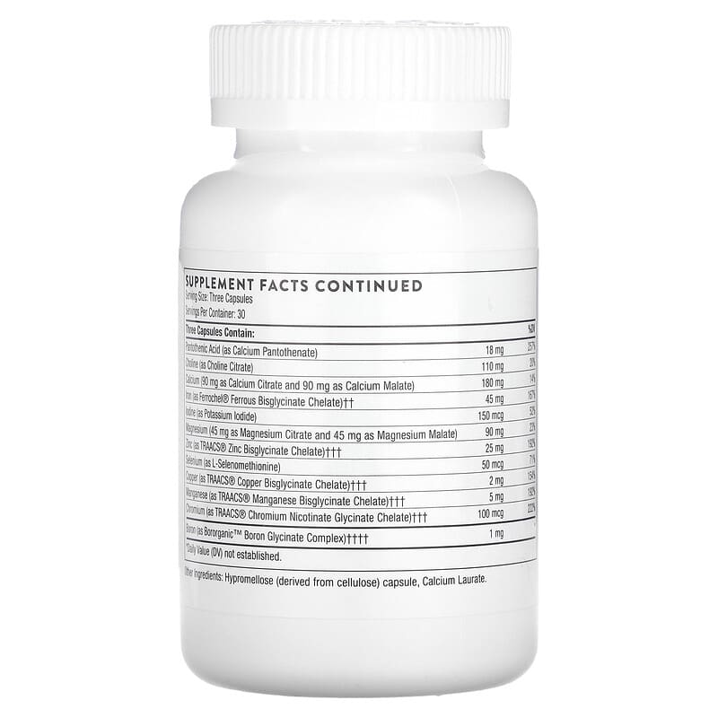 Thorne, Basic Prenatal, 90 Capsules 693749015048