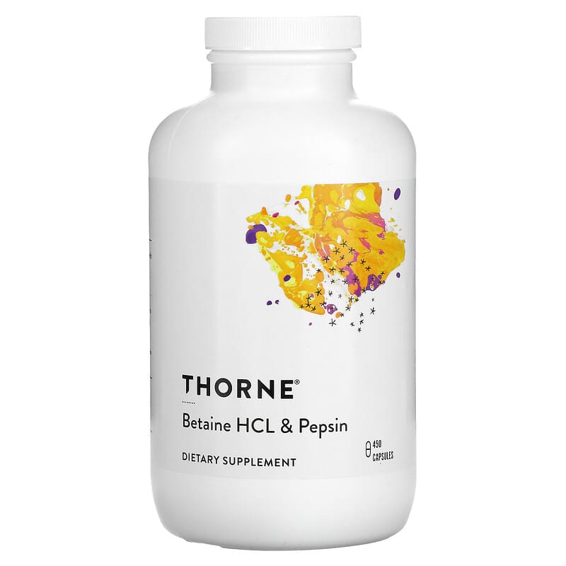 Thorne Betaine HCL & Pepsin 450 Capsules 693749004691