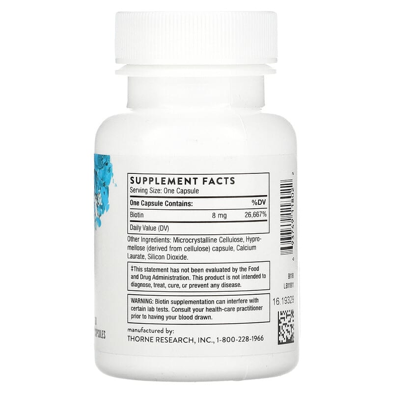 Thorne, Biotin-8, 60 Capsules 693749118022