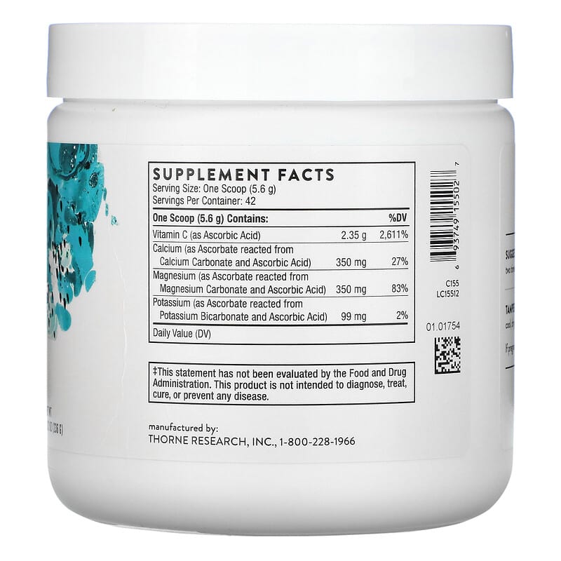 Thorne, Buffered C Powder, 8.32 oz (236 g) 693749155027