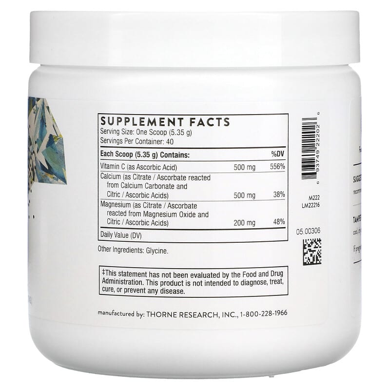 Thorne, Cal-Mag Citrate, Effervescent Powder, 7.5 oz (214 g) 693749222026