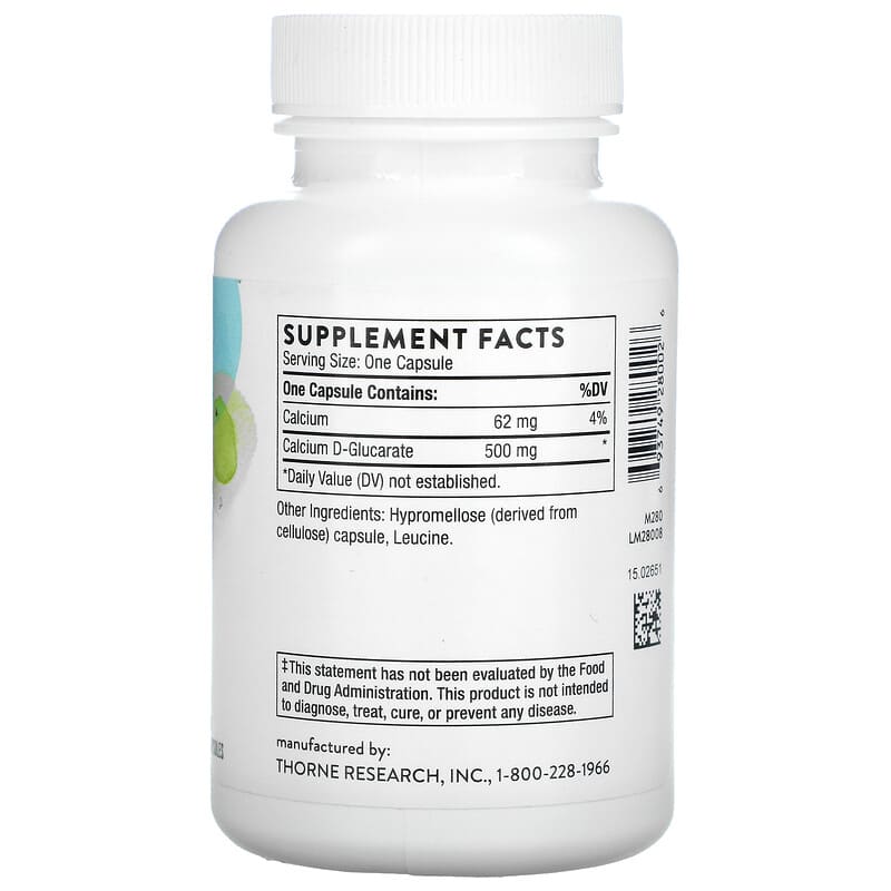 Thorne, Calcium D-Glucarate, 90 Capsules 693749280026