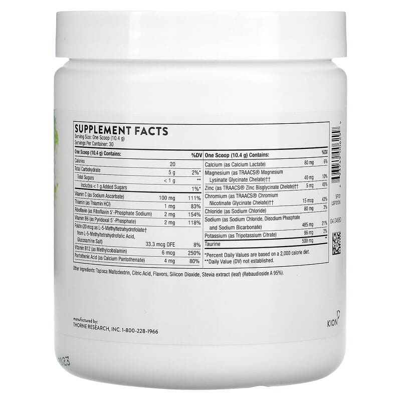 Thorne, Catalyte, Lemon Lime Flavored Electrolytes, 11.01 oz (312 g) 693749006299