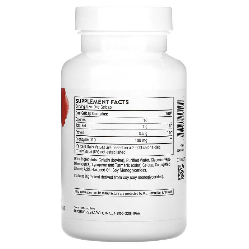 Thorne, CoQ10, 100 mg, 60 Gelcaps 693749624011