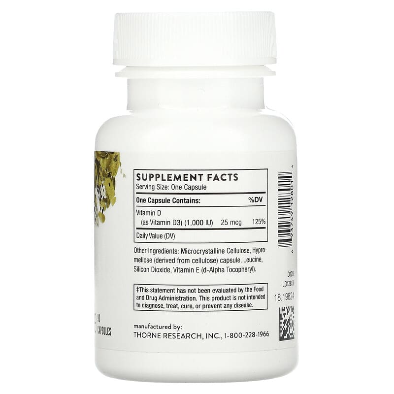 Thorne, D-1,000, 90 Capsules 693749128014