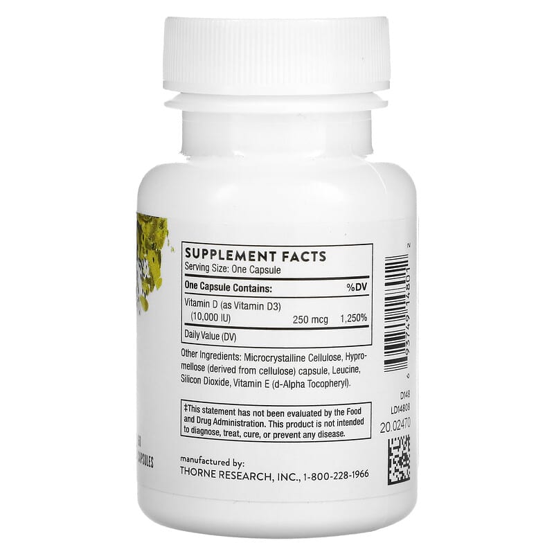 Thorne, D-10,000, 60 Capsules 693749148012