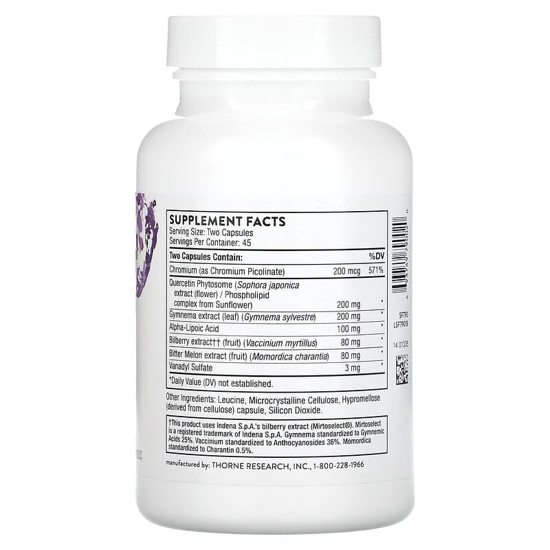 Thorne, Diabenil, 90 Capsules 693749790020