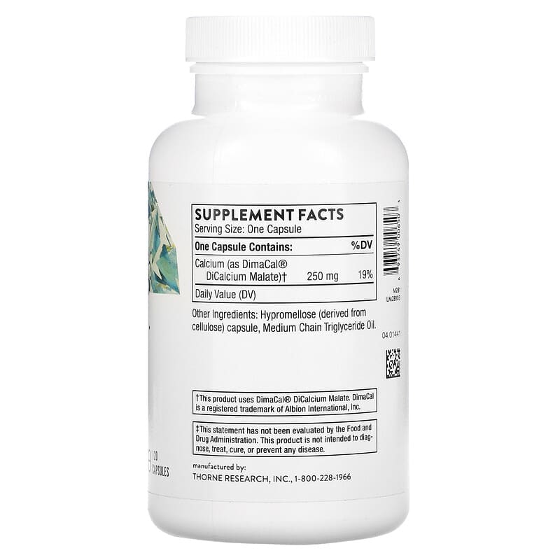 Thorne, Dicalcium Malate, 120 Capsules 693749006503