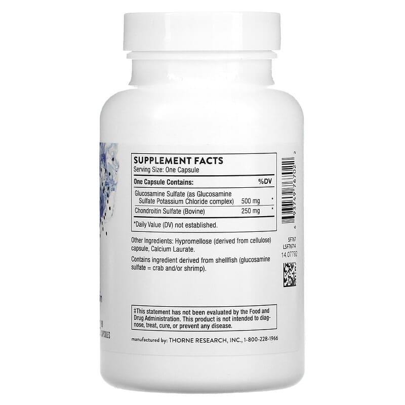 Thorne, Glucosamine & Chondroitin, 90 Capsules 693749767022