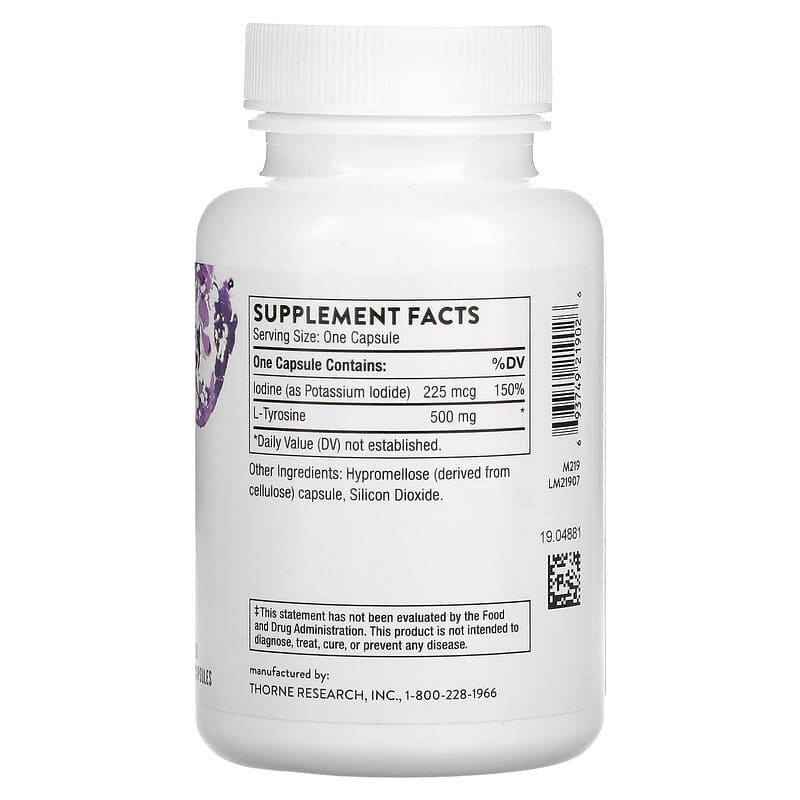 Thorne, Iodine & Tyrosine, 60 Capsules 693749219026