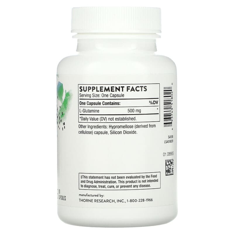 Thorne, L-Glutamine, 90 Capsules 693749518020
