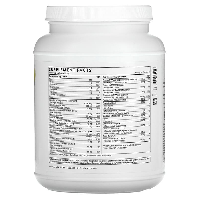 Thorne, MediBolic, 25.9 oz (737 g) 693749002147