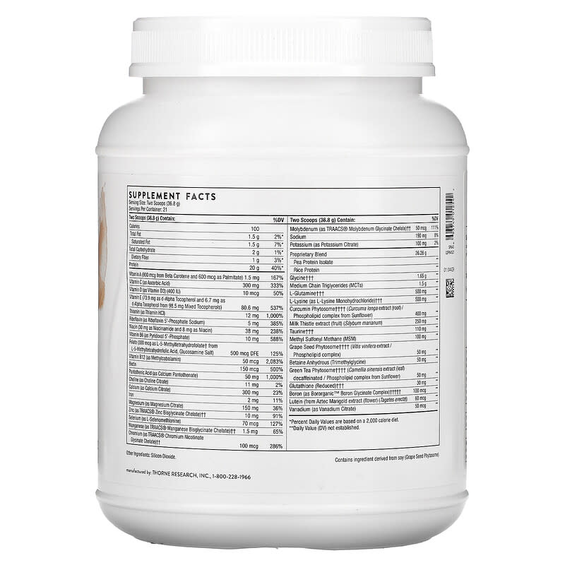 Thorne, MediClear Plus, 27.2 oz (772 g) 693749012542
