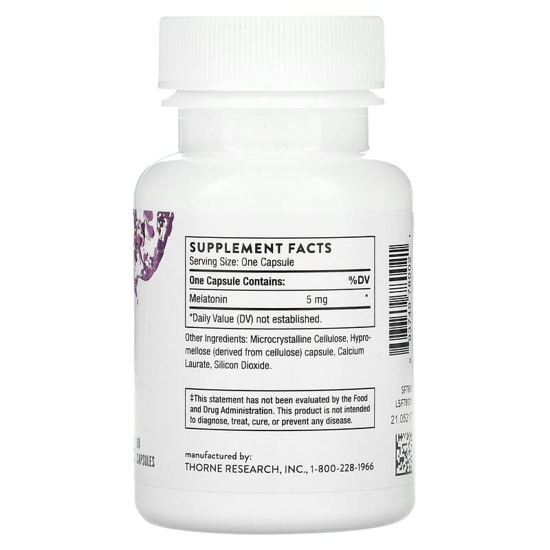 Thorne, Melaton-5, 60 Capsules 693749780021